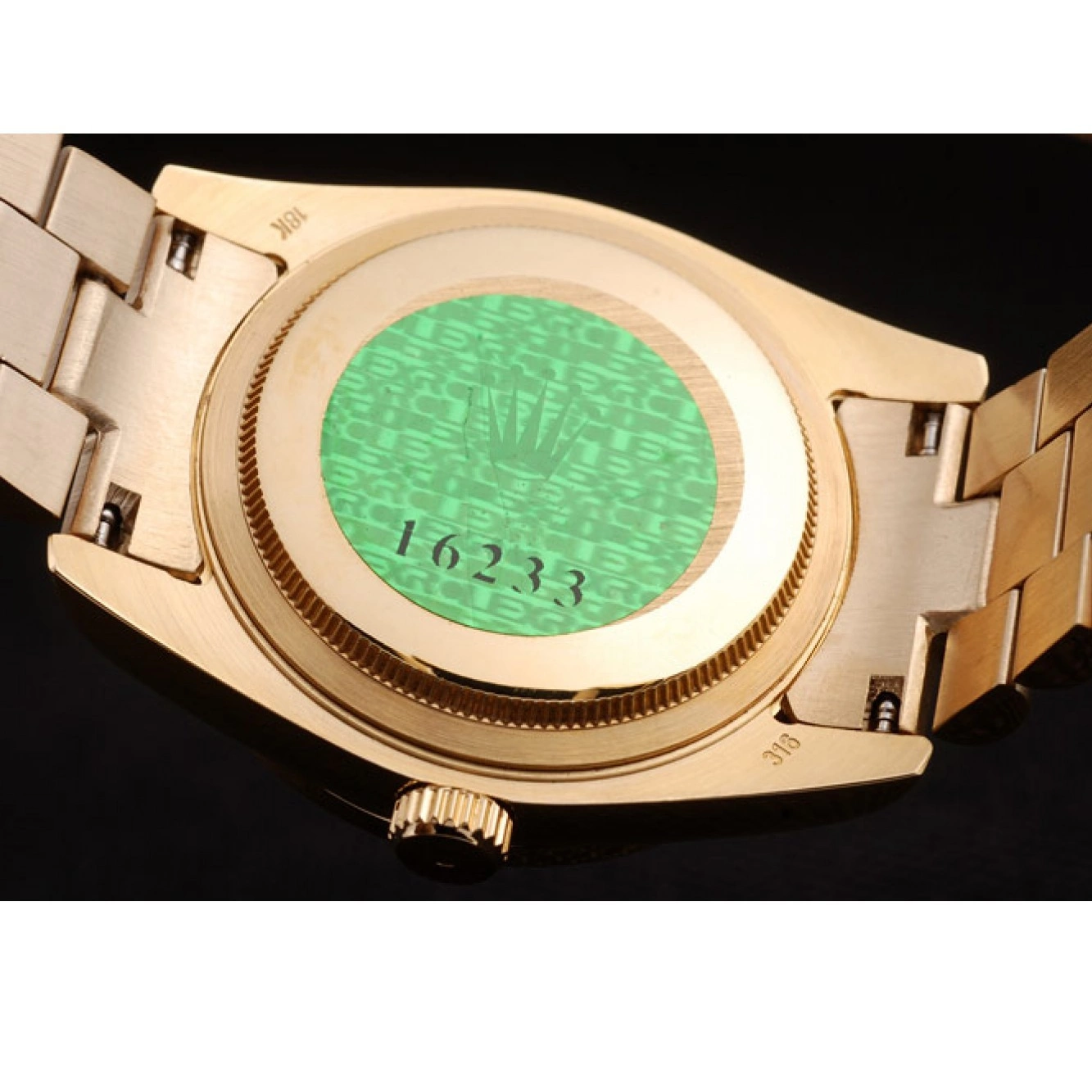 MiroTime 0818 Rolex Day-Date 18k Yellow Gold Plated Stainless Steel Gold Dial